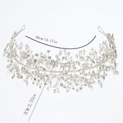 Handcrafted Rhinestone Bridal Headbands with Tiara Accents and Veil Accessories