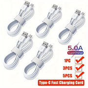 USB-C Fast Charging Data Cable 1-5 Pack 66W Compatible with Phones and Power Banks
