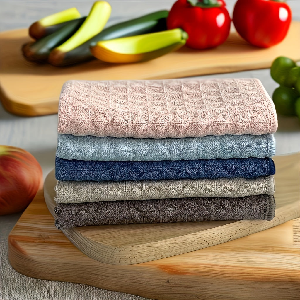 Microfiber Waffle Weave Cleaning Cloths 4/8 Pack, Super Absorbent Kitchen Towels