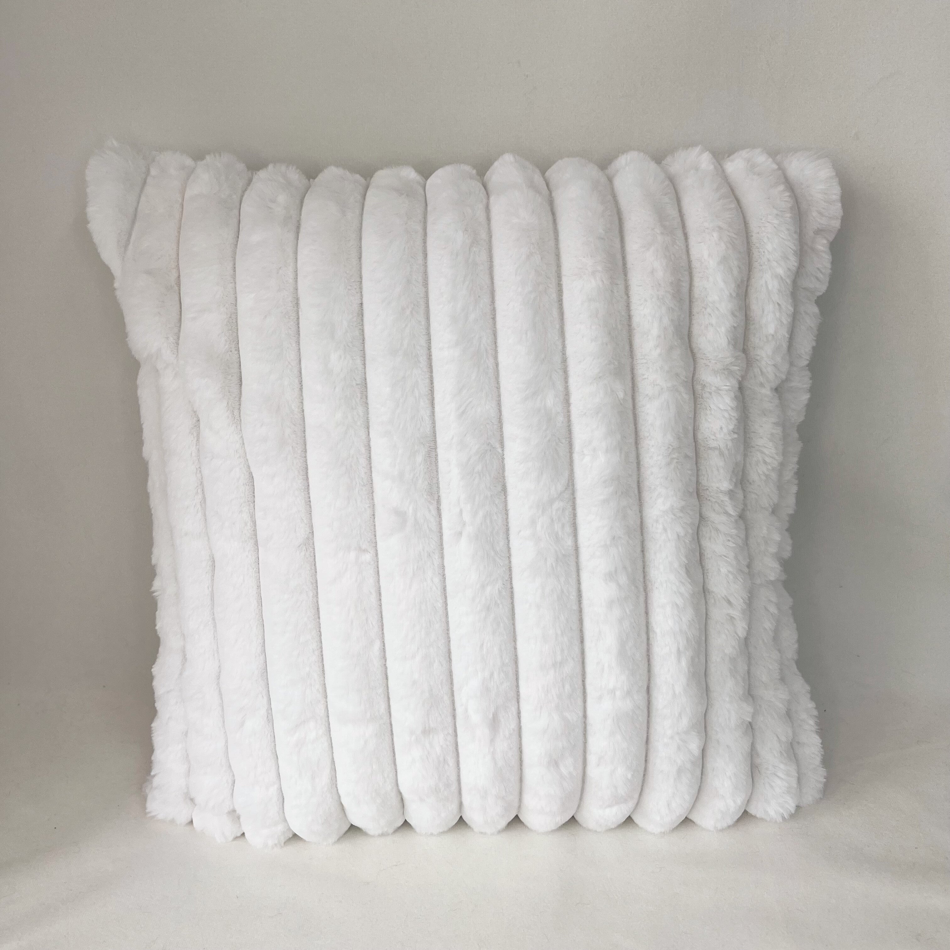 18x18 Inch Stripe Corduroy Pillow Cover for Sofa Bed Car Home Decor