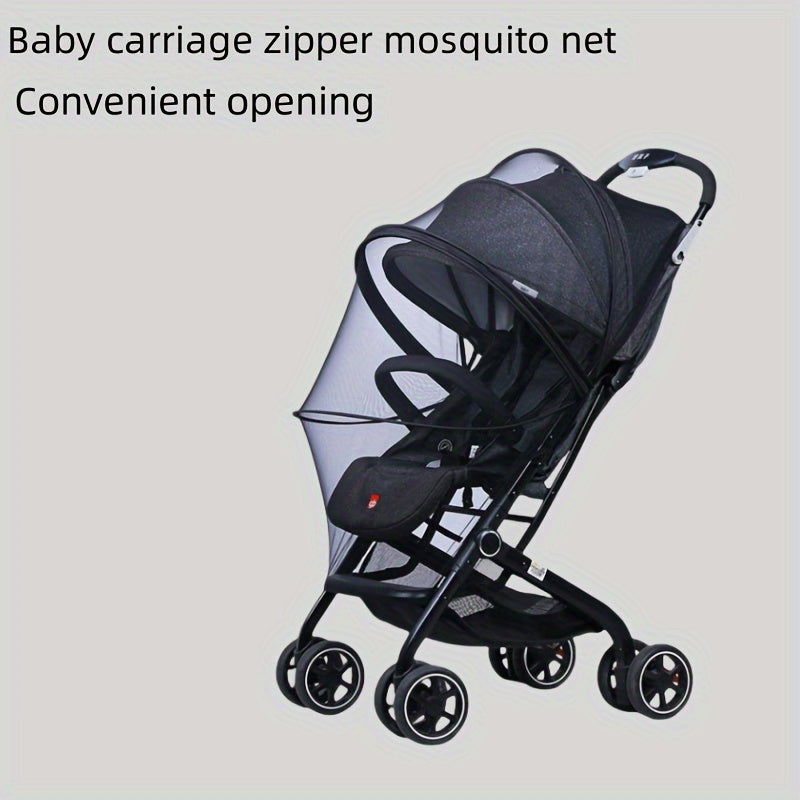 Baby Stroller Mosquito Net Canopy Accessories Black Polyester for 3 Years+