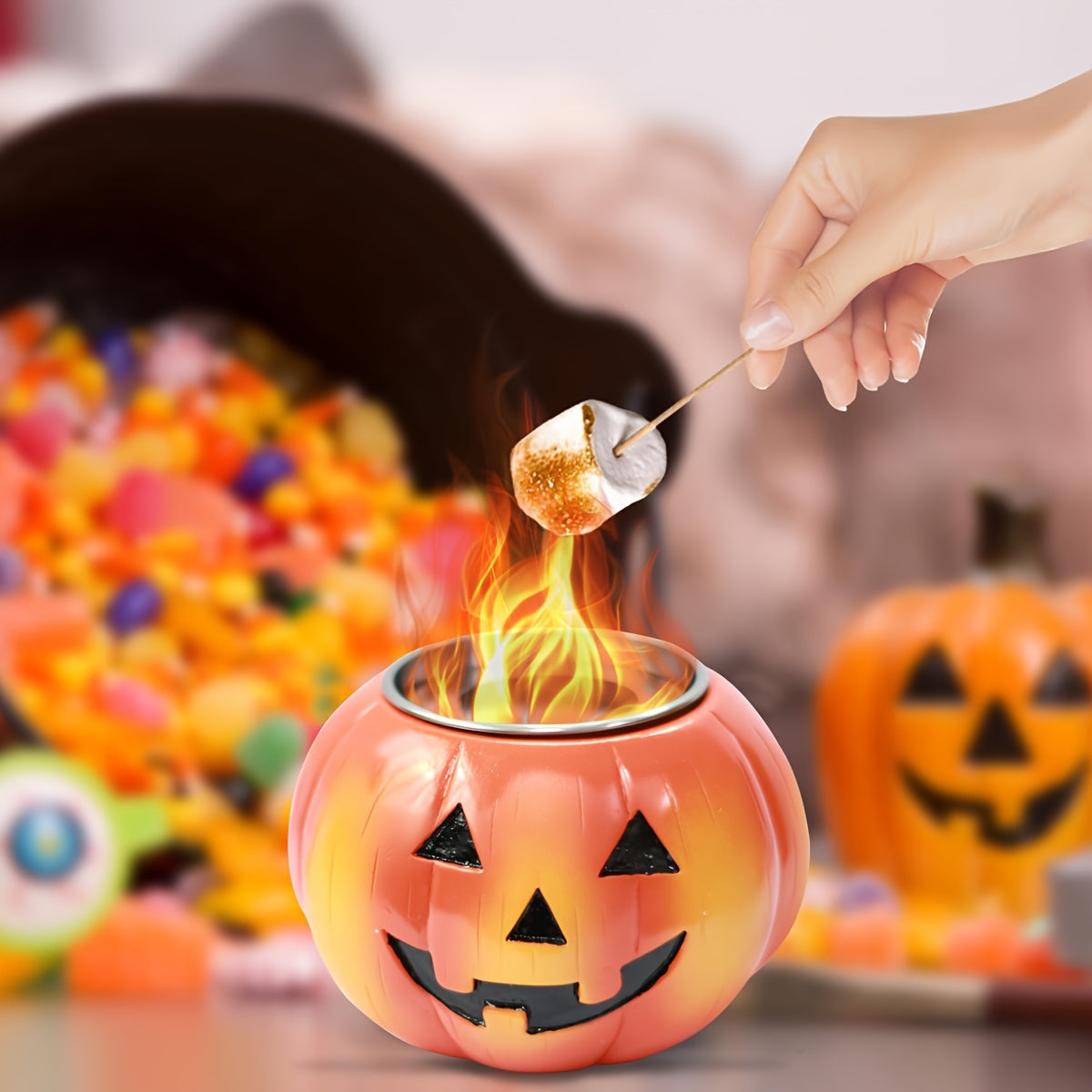 Mini Black Cat Halloween Fire Pit Portable Indoor Outdoor Smores Maker Garden Patio