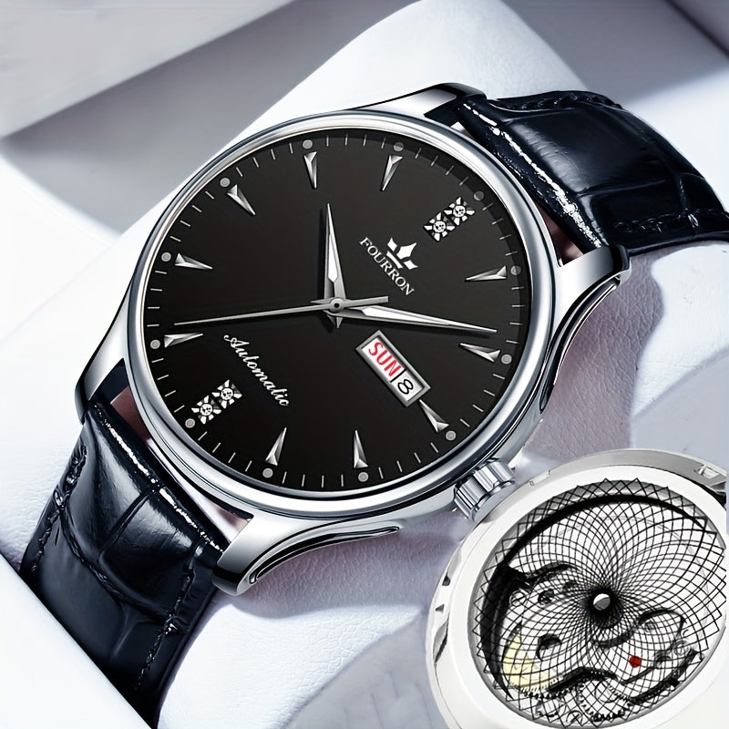 Men's Quartz Watch with Night Light Calendar and Multifunctional Features for Casual and Business Use