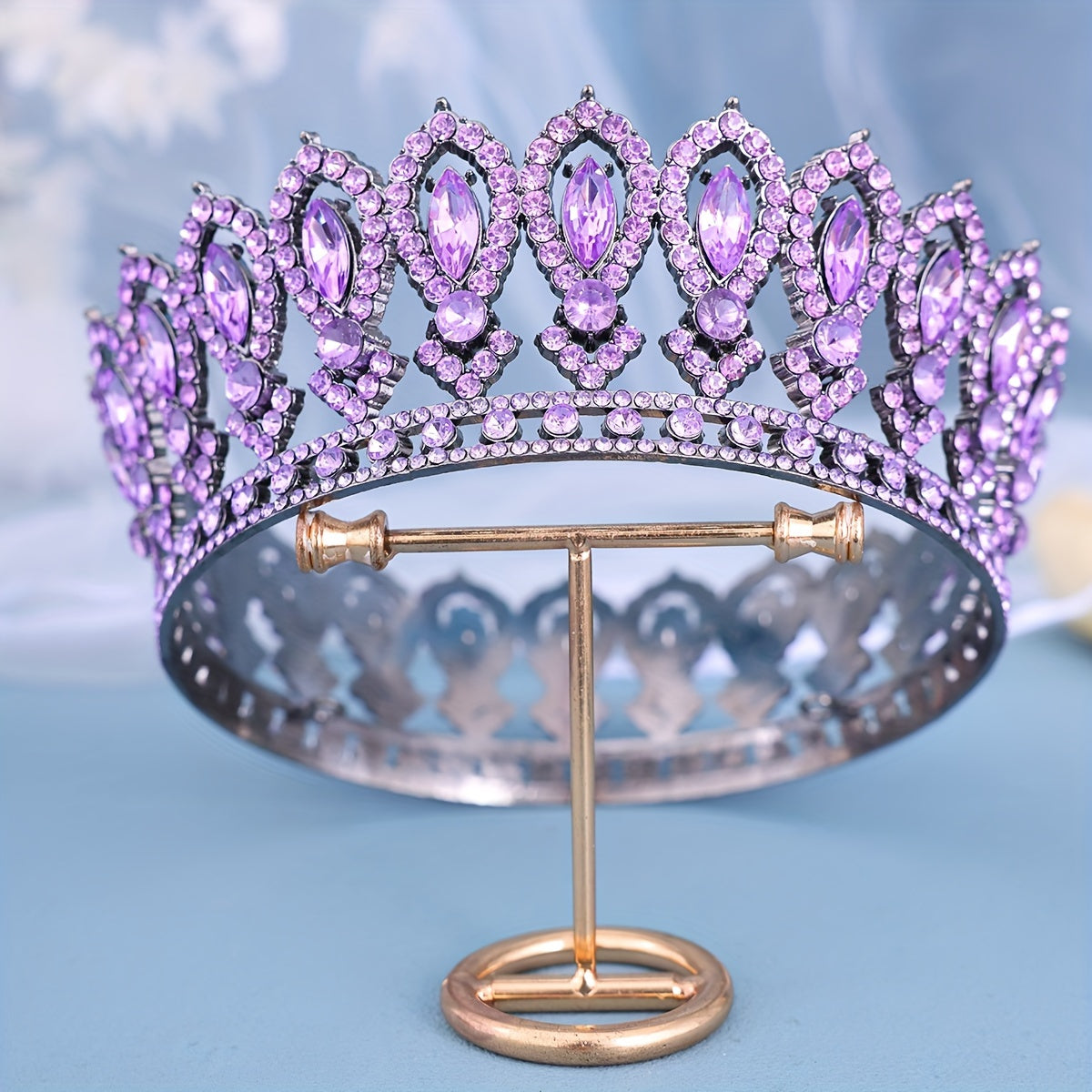 Bridal Tiara Rhinestone Baroque Style Wedding Crown for Special Occasions