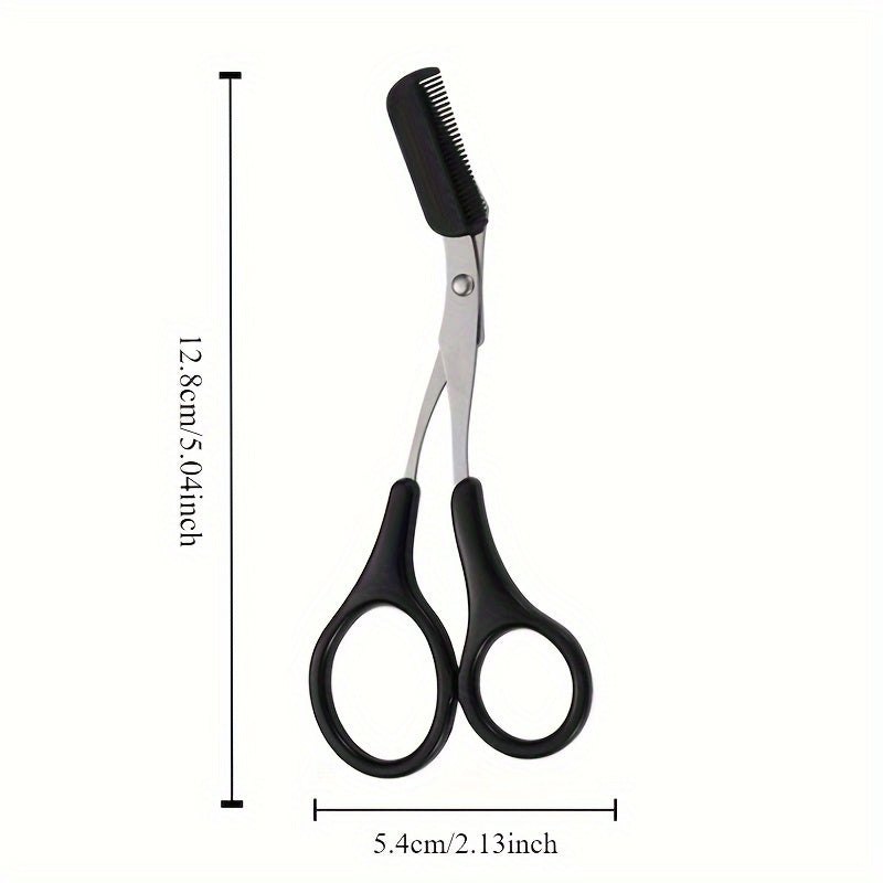 Eyebrow Trimmer Scissor with Comb Facial Hair Removal Makeup Tool