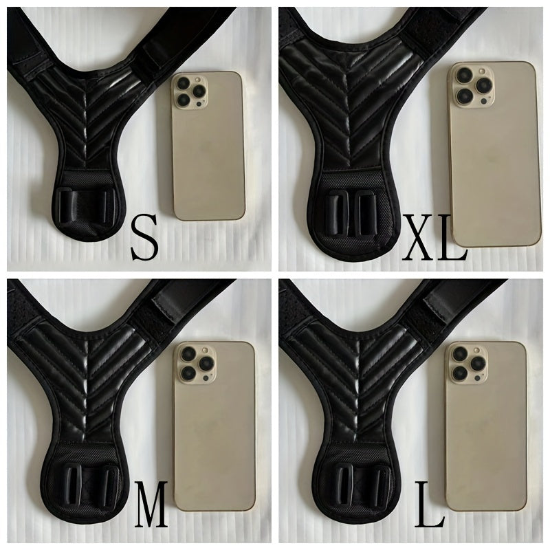 Posture Corrector Support for Men and Women Gray Black Adjustable Back Brace