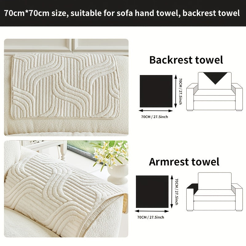 Zamonaviy Jacquard T-qoʻshiq qoplamasi, armchairdan bo‘lakli divanlargacha, sirpanmaydigan velvettan tayyorlangan