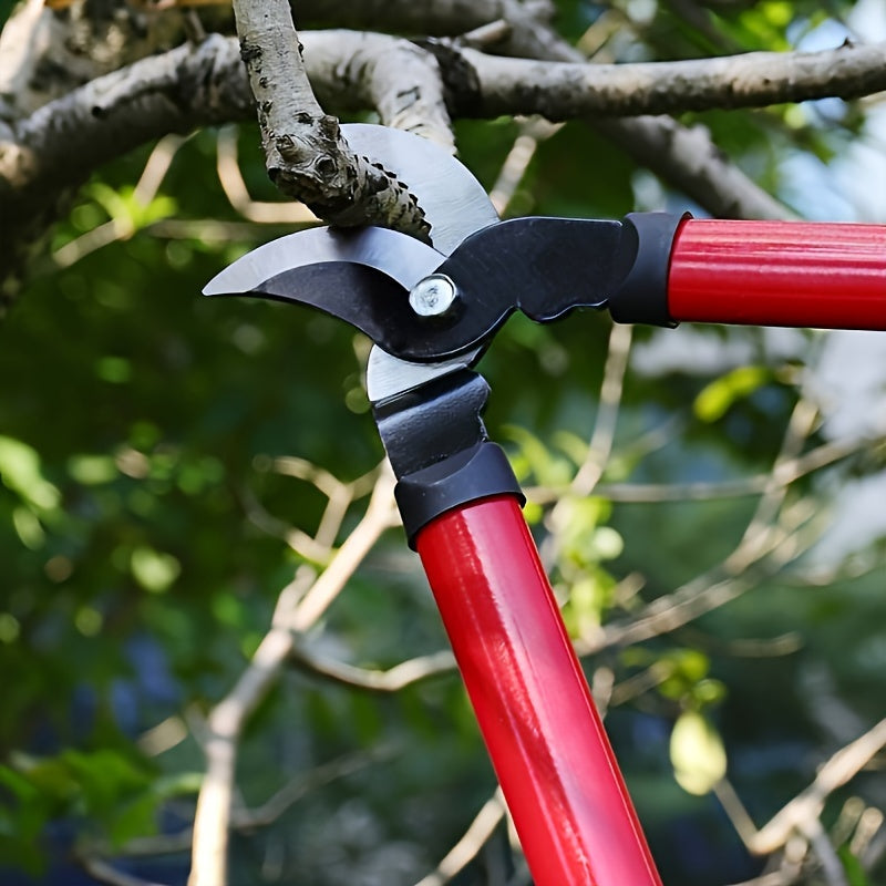 Long-Handle Pruning Shears with SK-5 Carbon Steel Blades for Thick Branches
