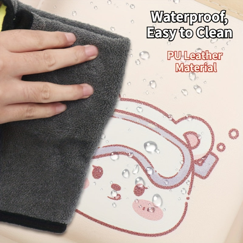 Organizador de asiento de coche multifuncional con diseño de dibujos animados para accesorios de viaje