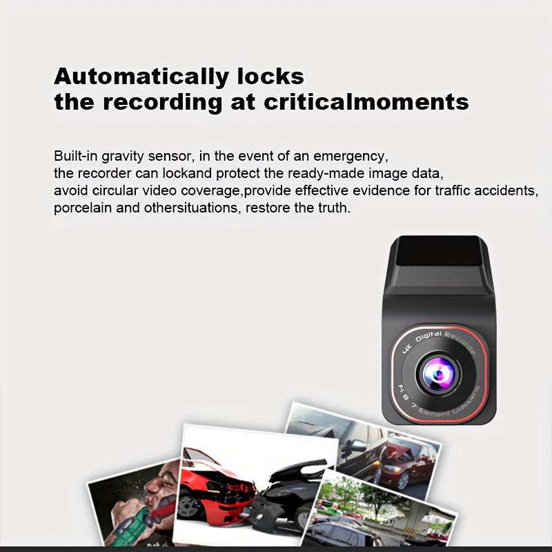 Full HD Dash Cam with Night Vision, Wide-Angle Lens, 64GB Storage