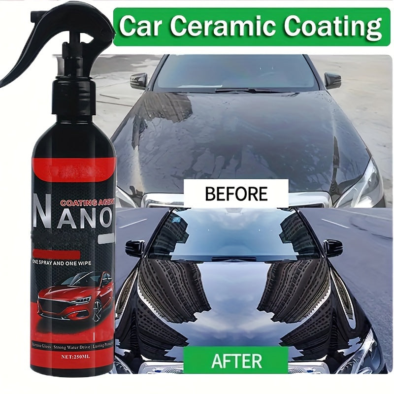 Spray de recubrimiento nanocerámico universal para coche para brillo de pintura, a prueba de lluvia, 500ml