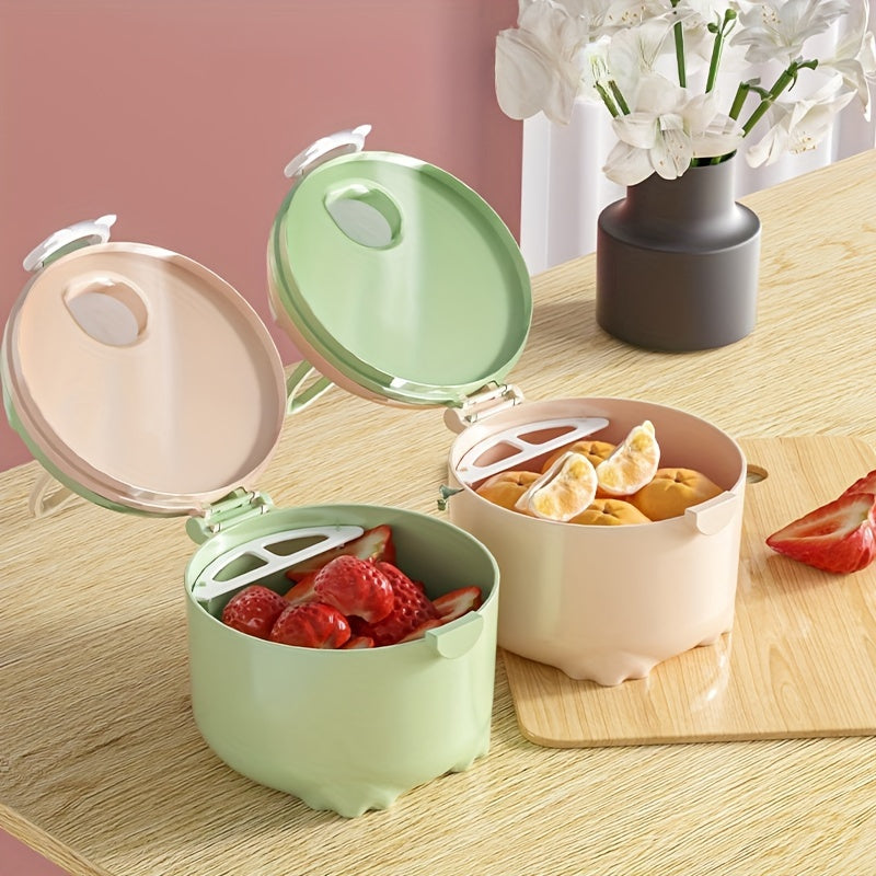Food Storage Container Reusable PP Material Spill-Proof Green Apricot 2L