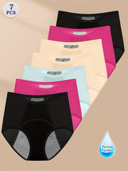 7 Pcs Seamless Anti-Leak Women's Period Panties Breathable Comfortable Lingerie