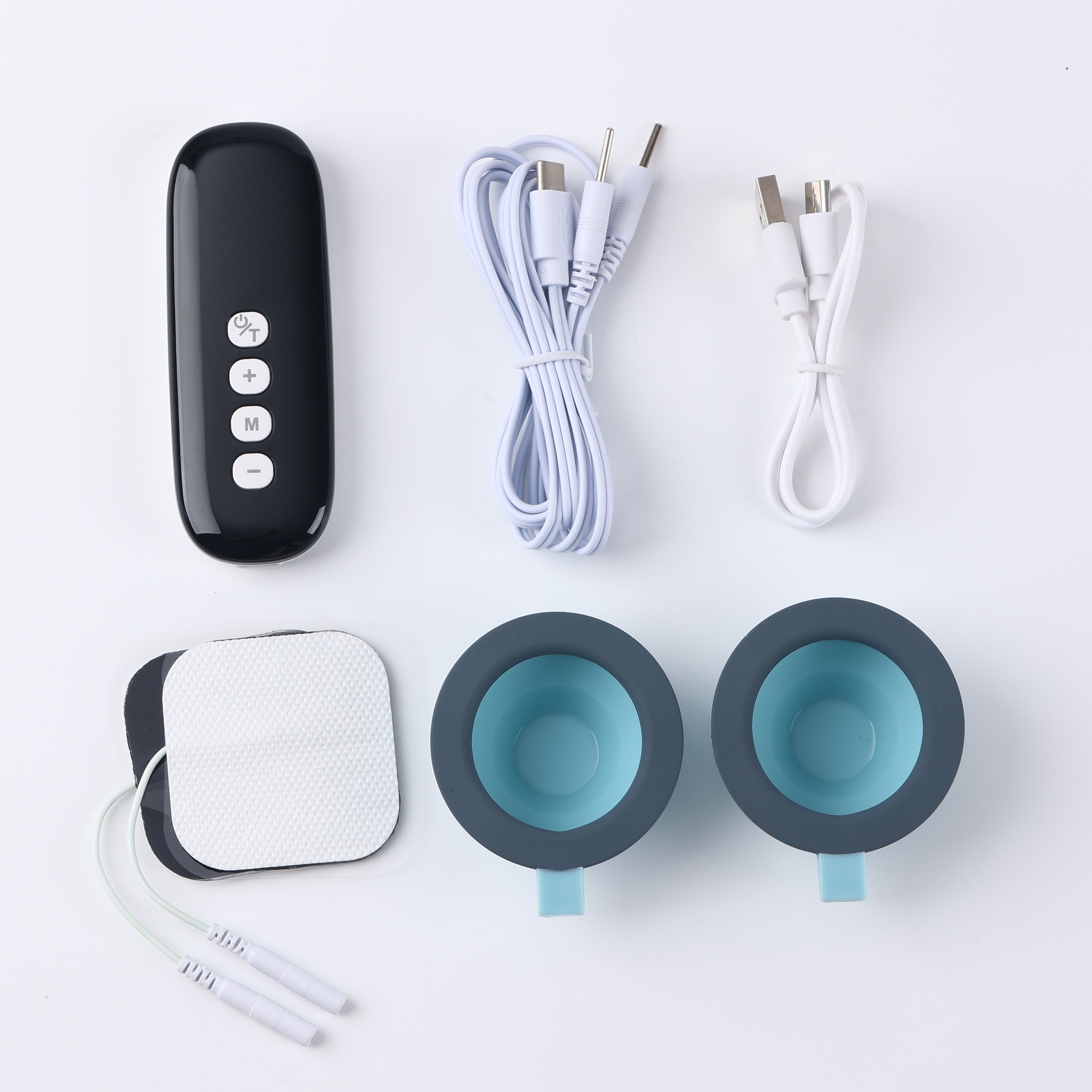 Rechargeable Massager with Suction Cups and Patches 10 Modes 39 Intensity Levels