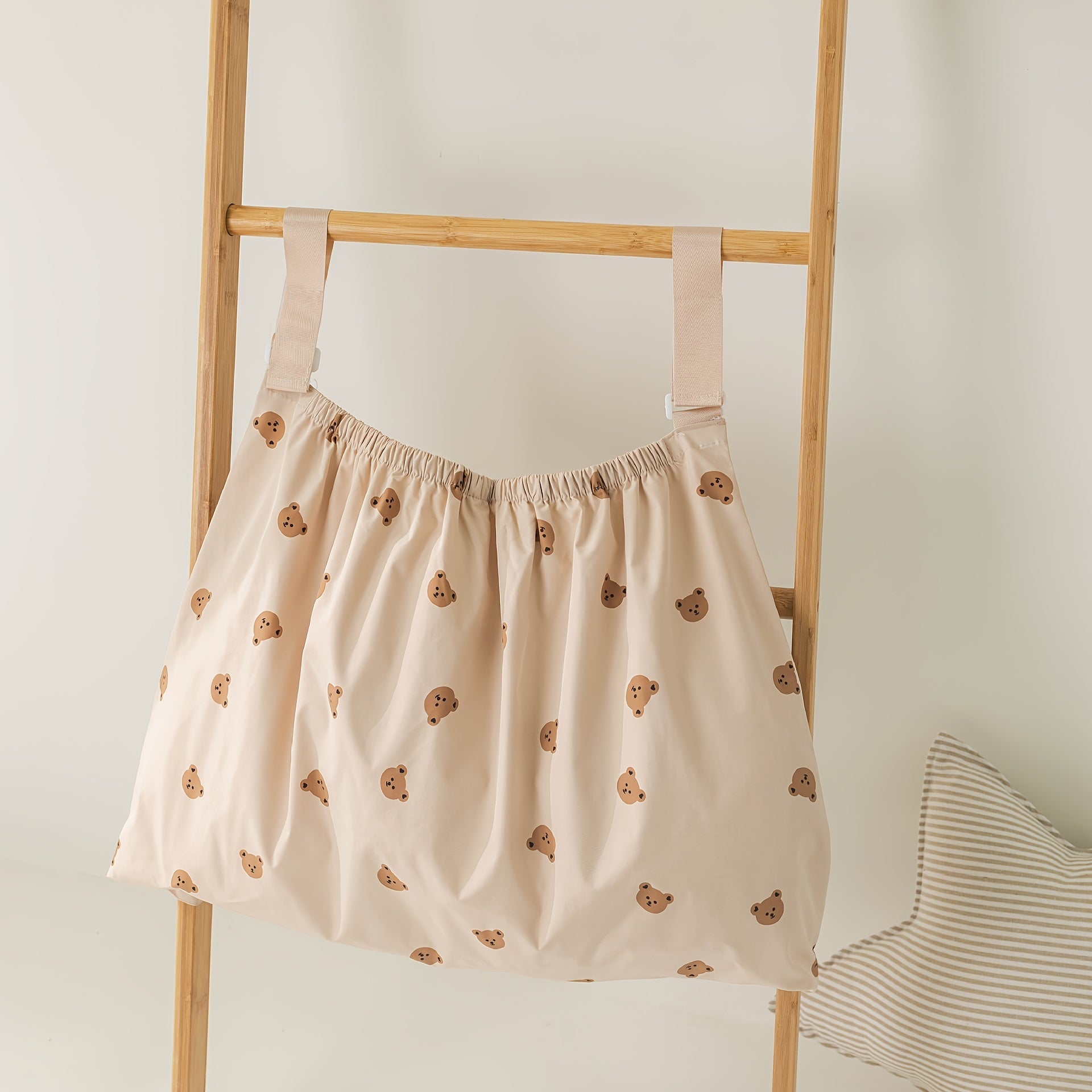 Cartoon Print Stroller Organizer Bag with Hanging Design for Diaper and Bottle Storage