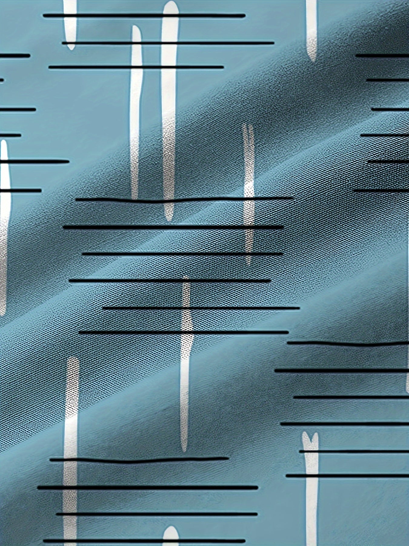 Men's Plus Size Short Sleeve Shirt with Geometric 3D Line Print Button-Up Collared Summer Polyester