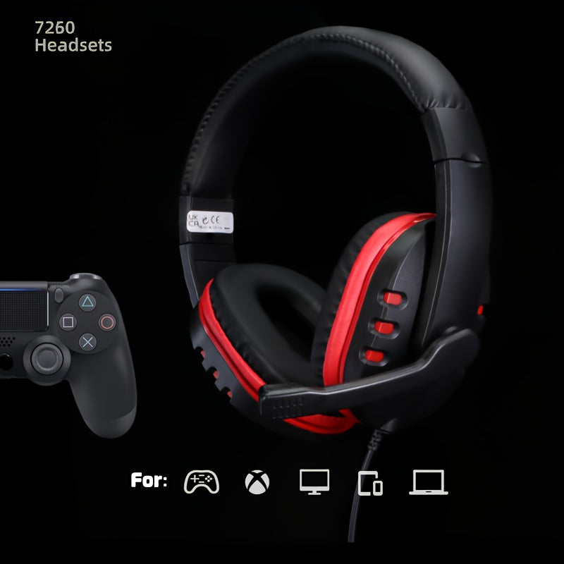 Auriculares para juegos con cable de graves pesados y conector de 3.5mm para PS4, Xbox One y PC