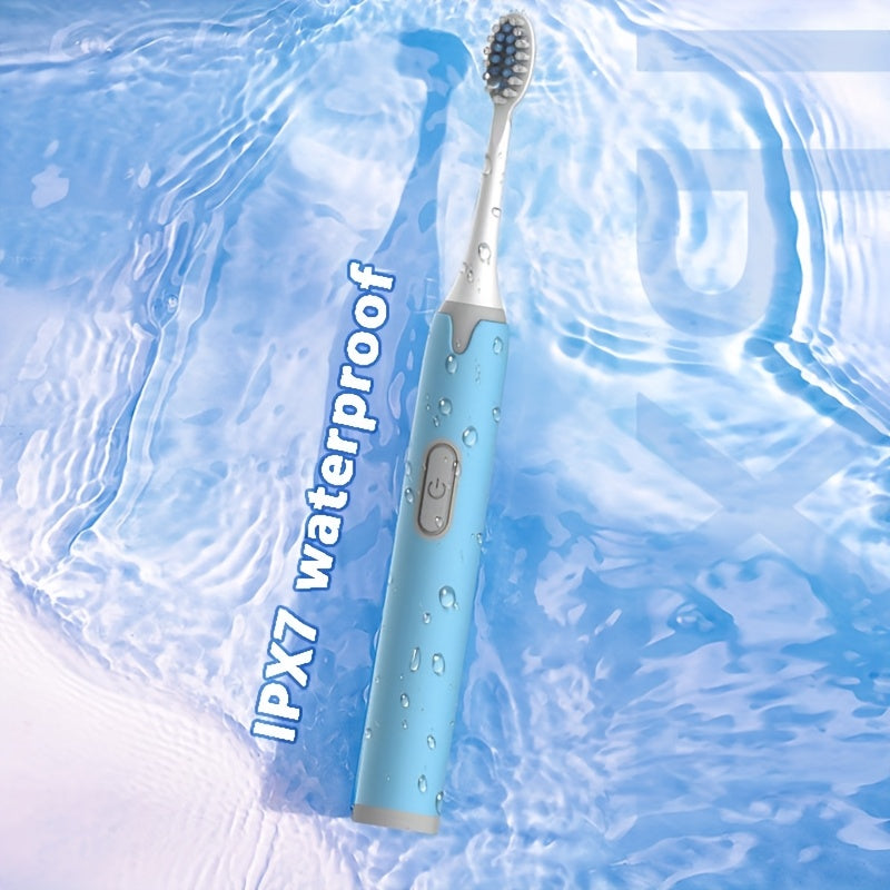 Electric Toothbrush With Soft Replaceable Heads Waterproof USB Rechargeable For Sensitive Gums