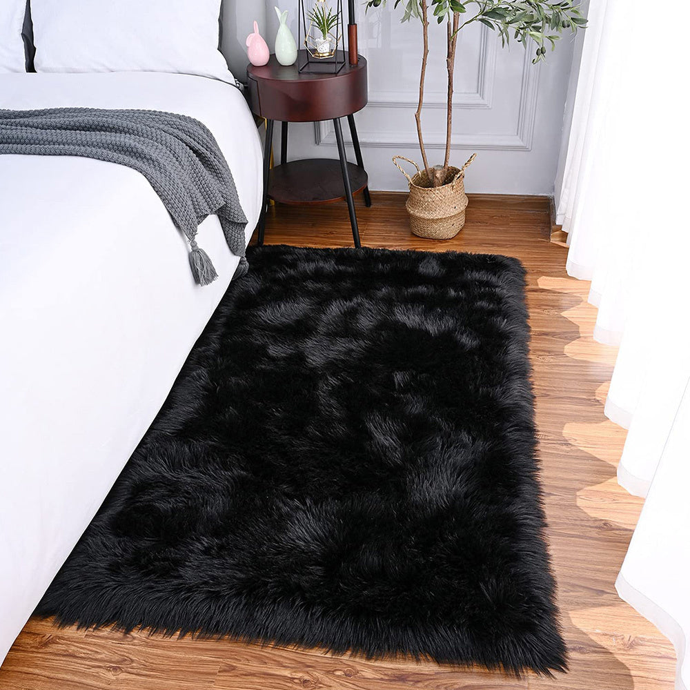 Alfombra de felpa suave y esponjosa para decorar tu hogar en sala de estar y dormitorio