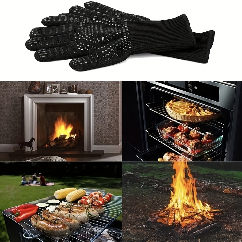 Silicone Grilling Gloves for BBQ Outdoor Cooking Non-Slip Washable