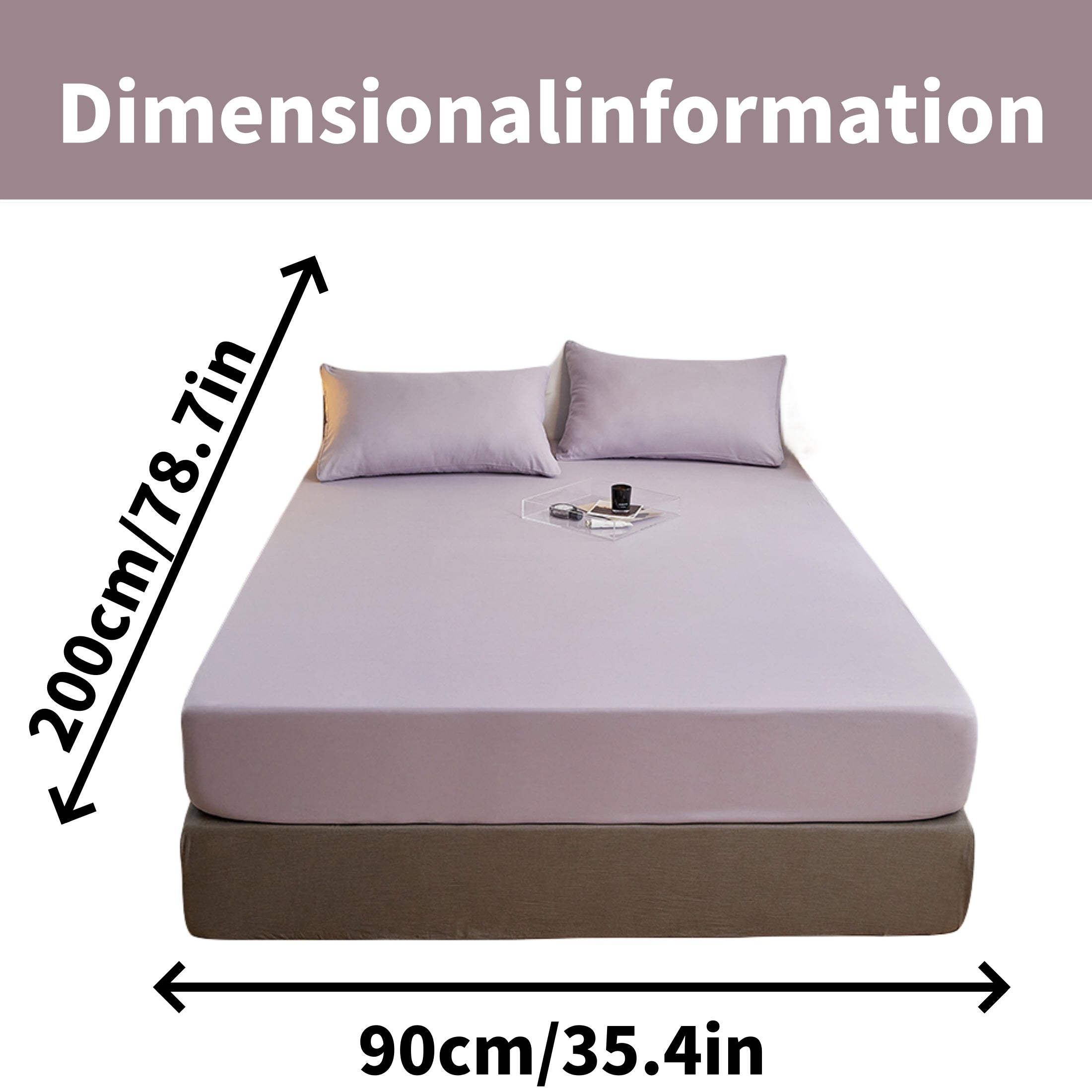 Juego de sábanas ajustadas de poliéster cepillado con 2 fundas de almohada, con bolsillo profundo, ropa de cama