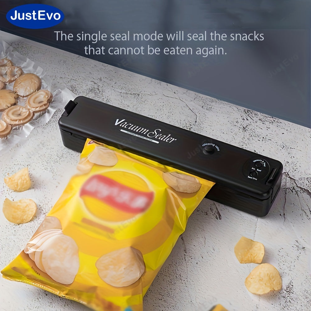 Компактная машина для вакуумной упаковки продуктов - Упаковывает сухие и влажные продукты - Включает стартовый набор