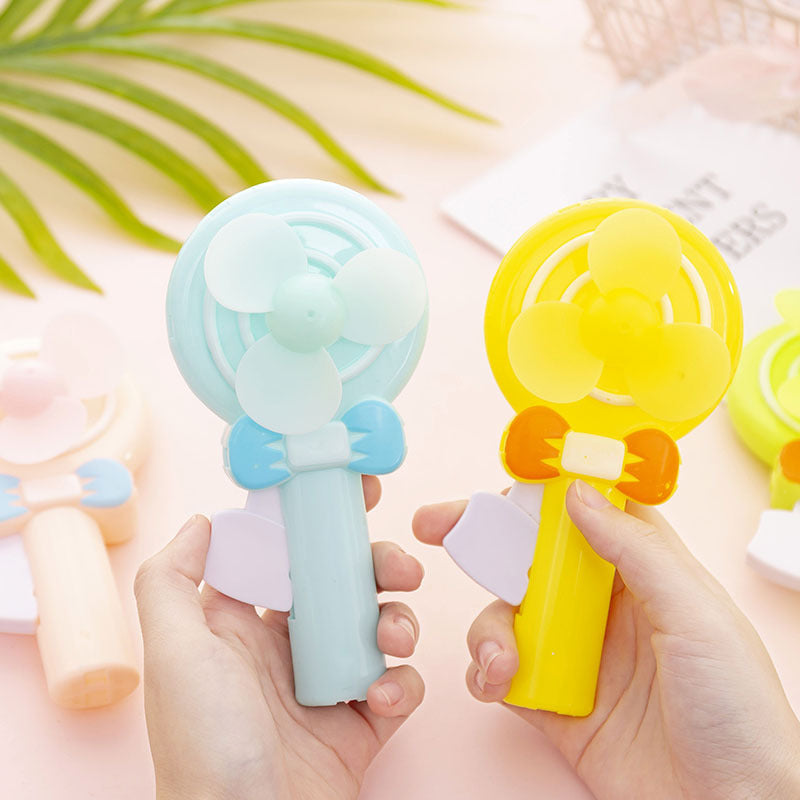Mini Fan Cartoon Lollipop-Shaped Portable Summer Fans for Students