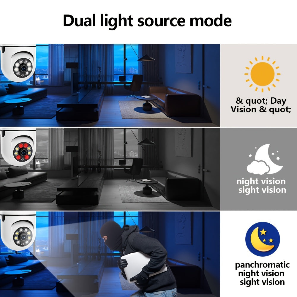 Pack de 2 cámaras de seguridad inalámbricas 1080P HD visión nocturna audio bidireccional interior y exterior