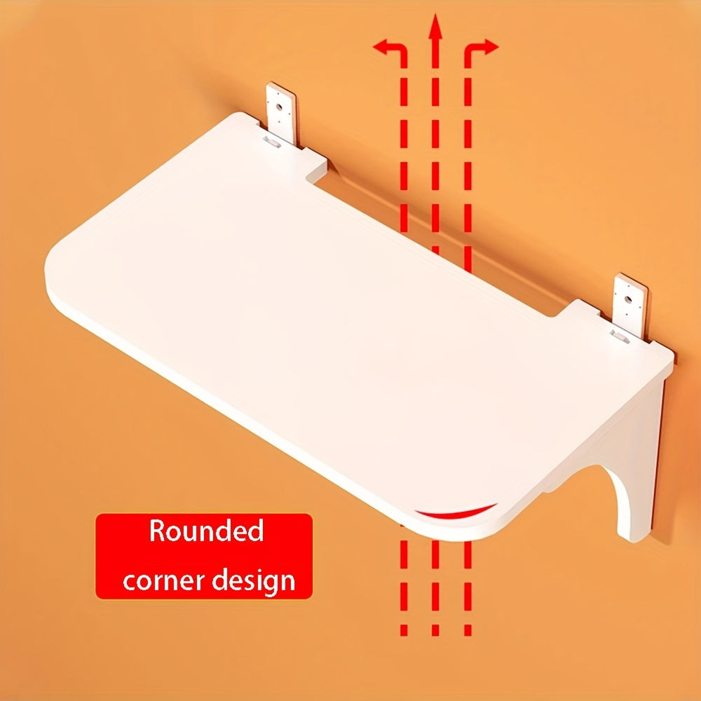 Estante de proyector mini de montaje en pared con diseño flotante para cine en casa y sala de estar, soporte para caja de cables y enrutador, duradero y minimalista