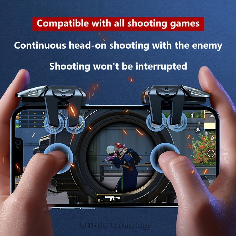 Mobile Gaming Triggers for Sensitive Shooting Control with 6-Finger Input for PUBG Mobile