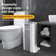 Thickened Lazy Mop Set with Bucket for Wet Dry Cleaning Stainless Steel Handle