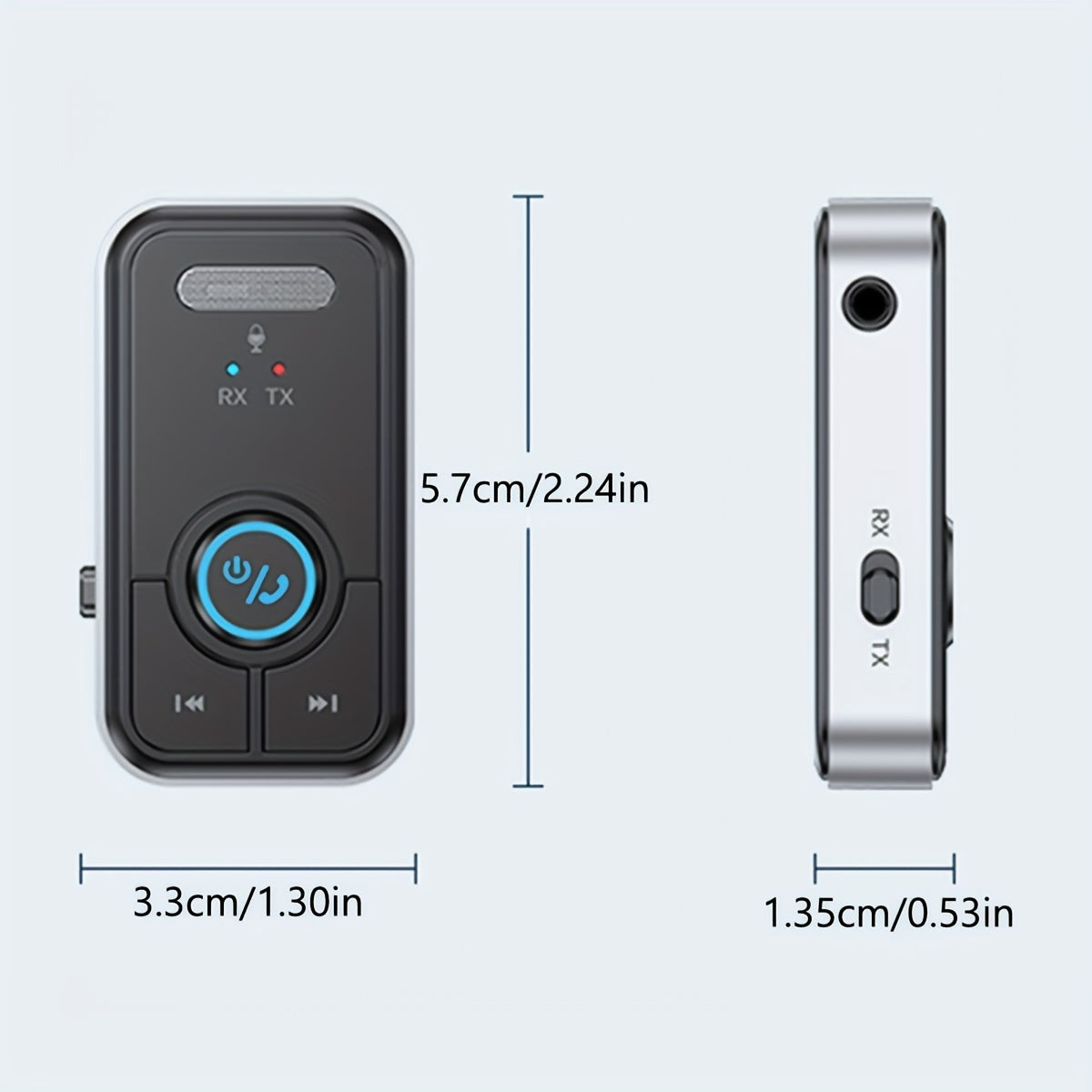 Wireless Car Transmitter and Receiver with USB Charging for Vehicle Audio