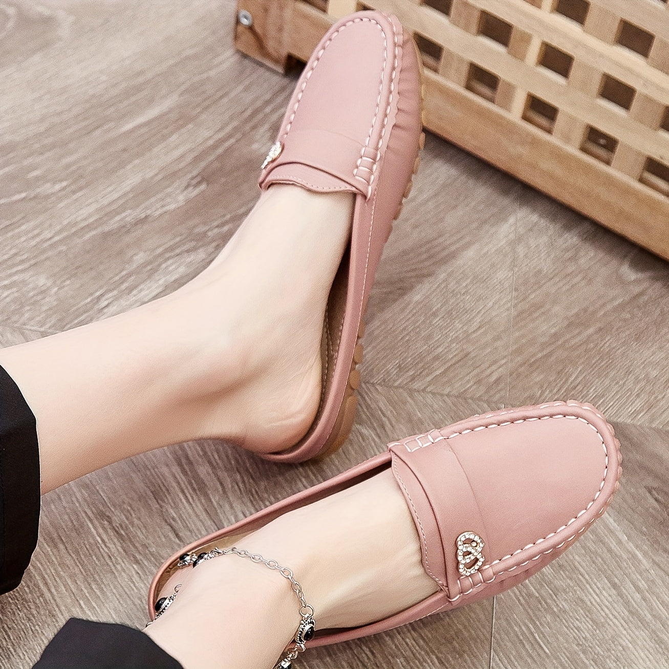 Women's Slip-On Mules with Non-Slip Sole Lightweight Casual Flat Shoes