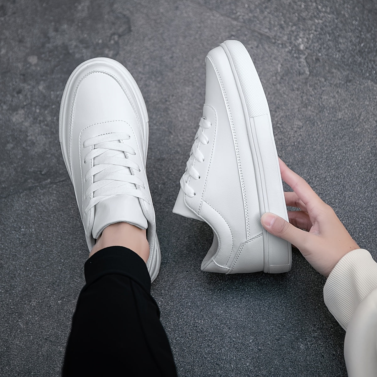 Men's Casual Street Style Sneakers All-Season Low Top Lace-Up Fabric Upper EVA Sole