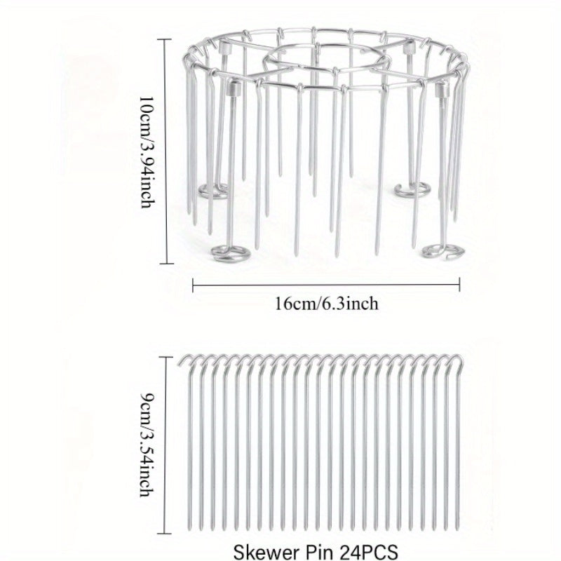 1pc Stainless Steel Air Fryer Rack Set with Toast Dehydrator Racks and Paper Liners