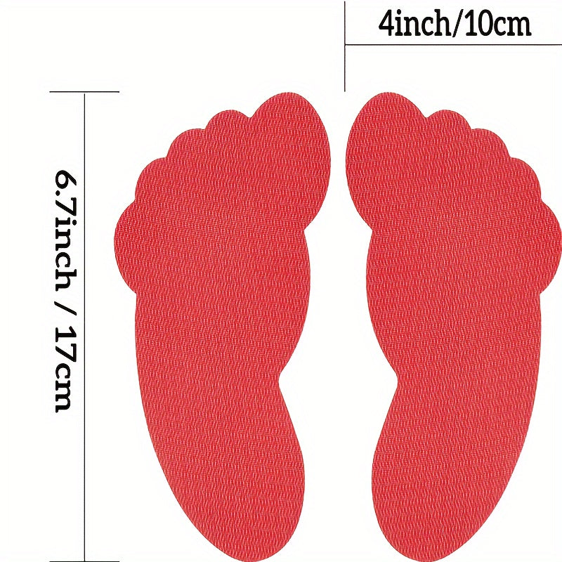 12 or 26 Pieces Colorful Footprint Carpet Dots Adhesive Floor Markers for Classroom and Home