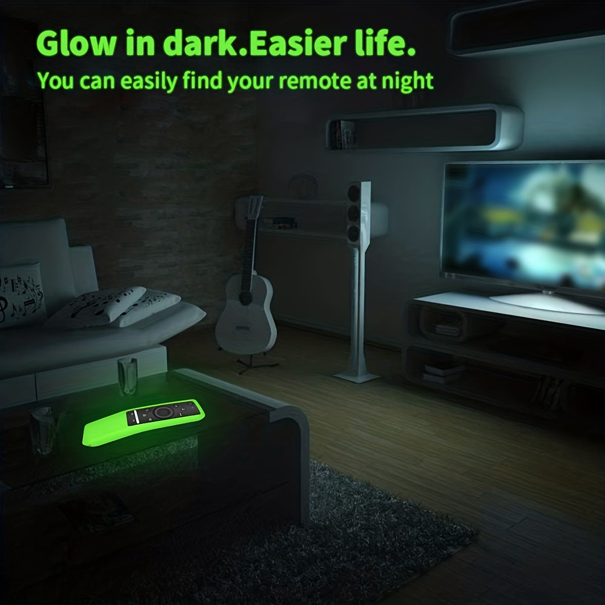 Funda de silicona para control remoto para televisor 4K Ultra HDTV sin carga, antideslizante, ligera y protectora