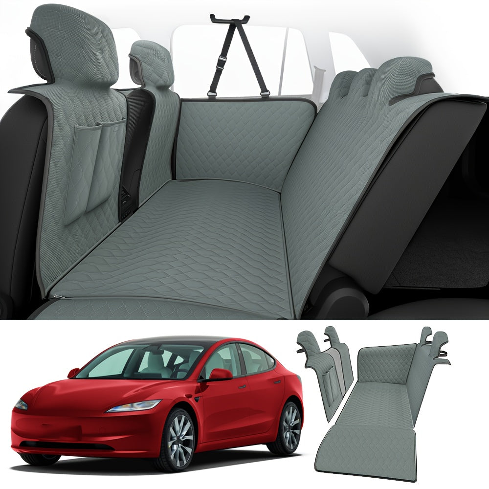Складное чехол для автомобильного сиденья для собак для Tesla Model Y/3, полиэстеровая кровать для питомцев