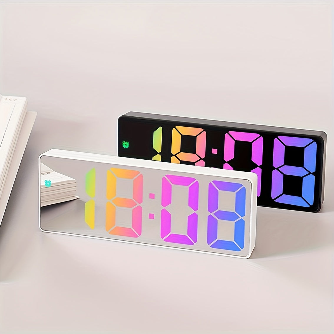Digital Alarm Clock with Temperature Display and Adjustable Brightness for Bedroom and Home Office