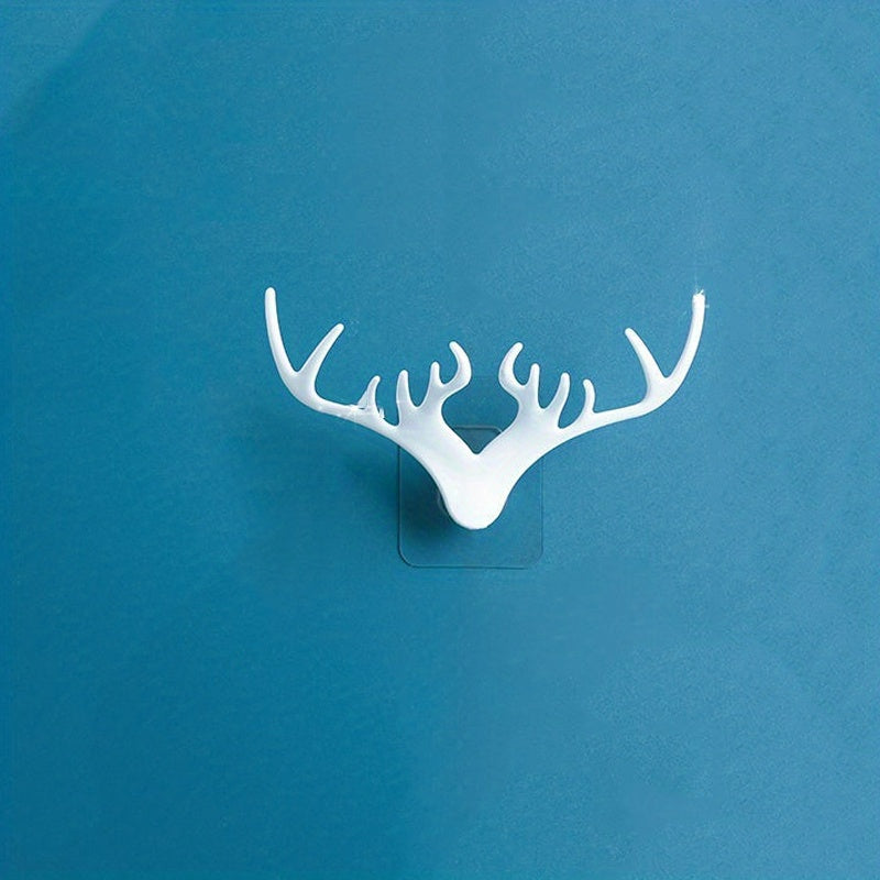 Antler Wall Hook for Home Decor Punch-Free Key Holder Storage Rack