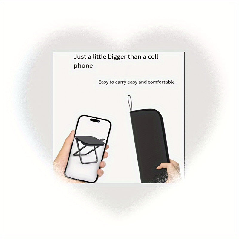 Adult Folding Stool Portable Camping Chair with Steel Frame