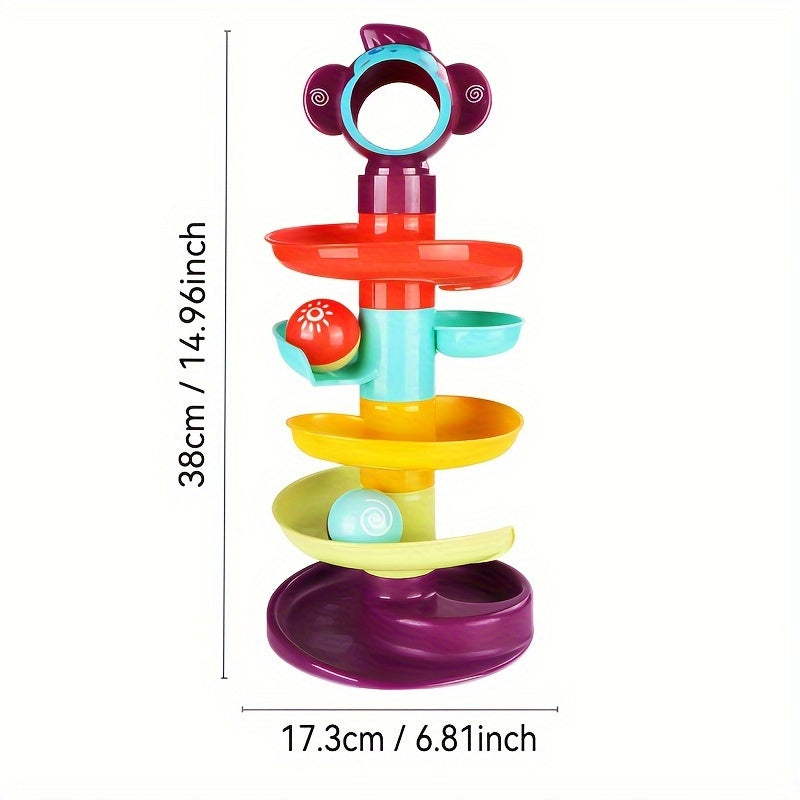 Educational Toy Set for Early Childhood Development Rolling Ball Stacking and Sliding Balls in Random Colors