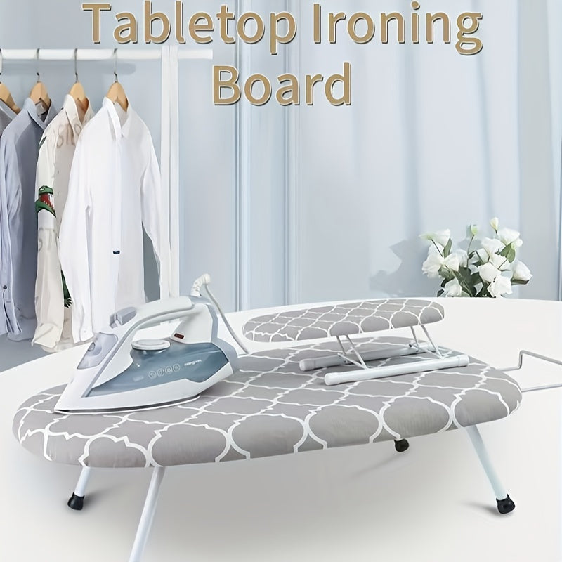 Adjustable Height Ironing Board with Foldable Legs and Removable Cover