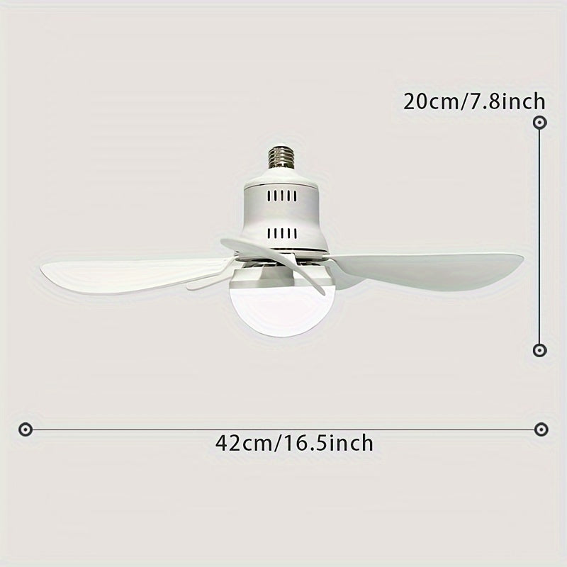 LED Ceiling Fan Light with Remote Control Adjustable 3-Speed Timer for Bedroom Living Room