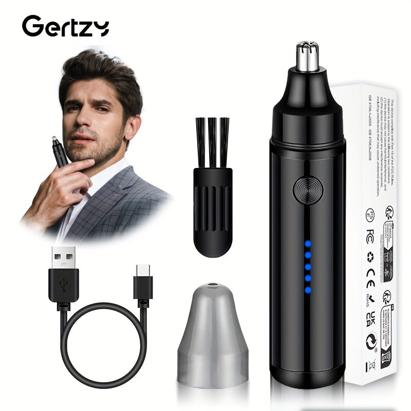 Afeitadora eléctrica para nariz, orejas y cejas, cuchillas de acero inoxidable, recargable por USB, portátil