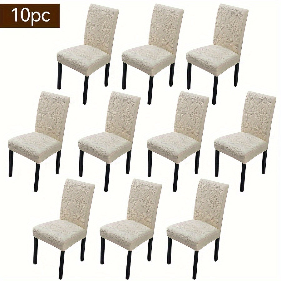 Наборы чехлов на стулья из жаккарда с растяжкой, 6, 8 или 10 штук, водонепроницаемые, моющиеся в машине