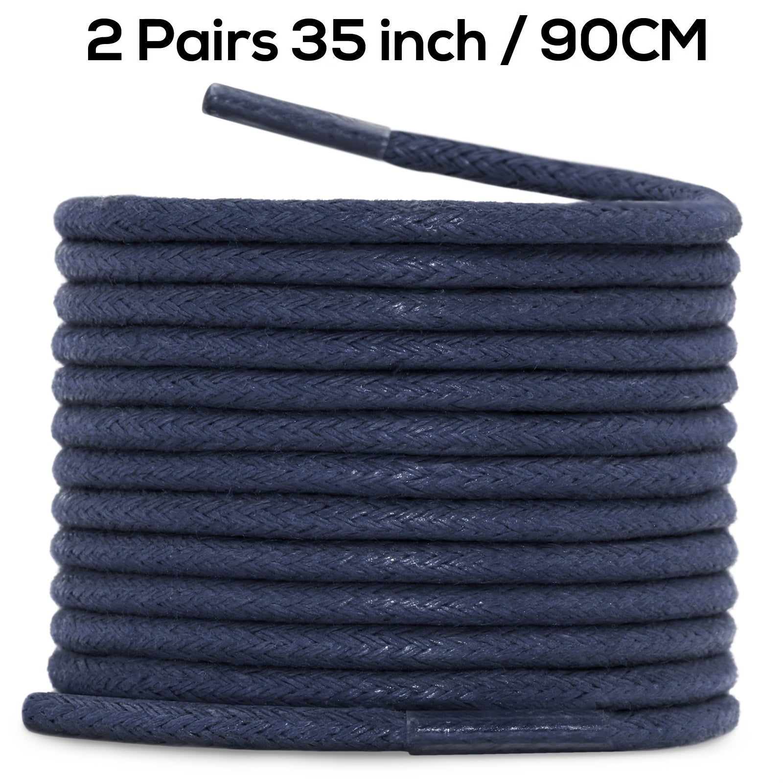 Unisex Waxed Shoelaces 0.25cm Thick Round Replacement Multi-Coloured 4 Pairs