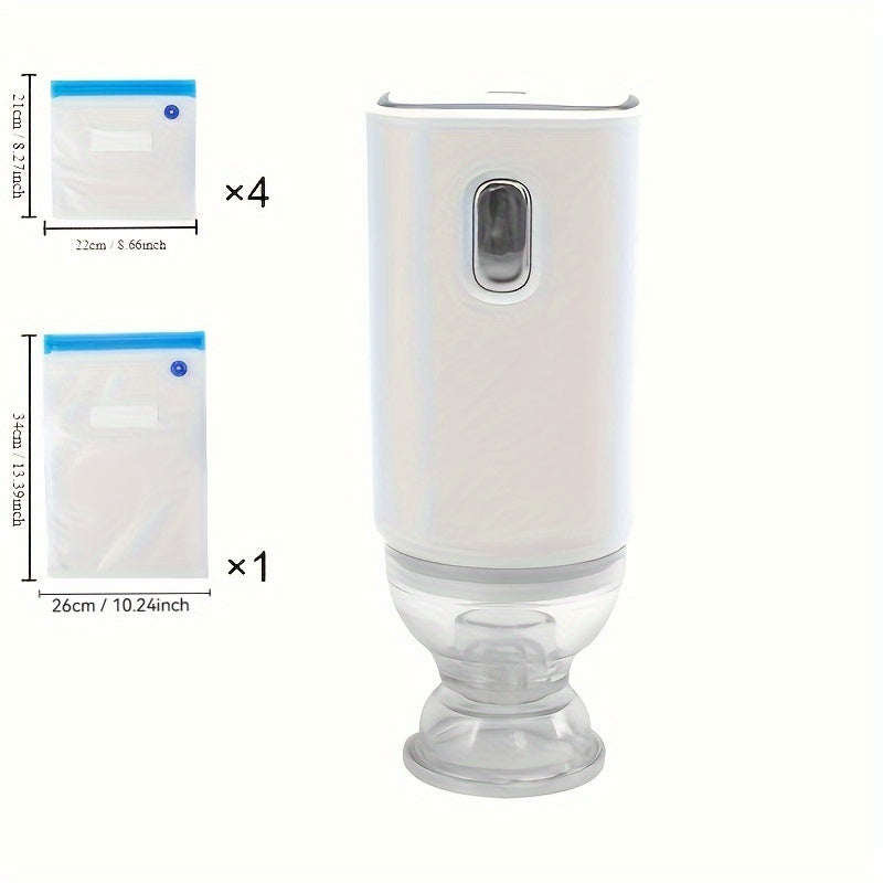 Handheld USB Vacuum Pump with 5 Reusable Bags for Laboratory and Home Use