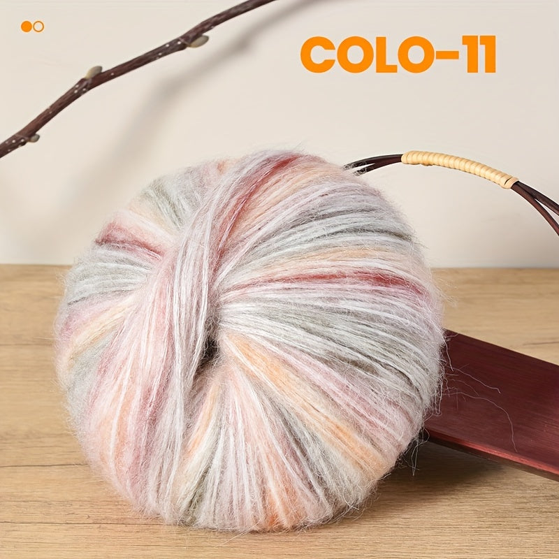 Gradient Wool Yarn 2 Bundles 100g 350m Multicolor Horse Sea for Knitting Scarves Hats