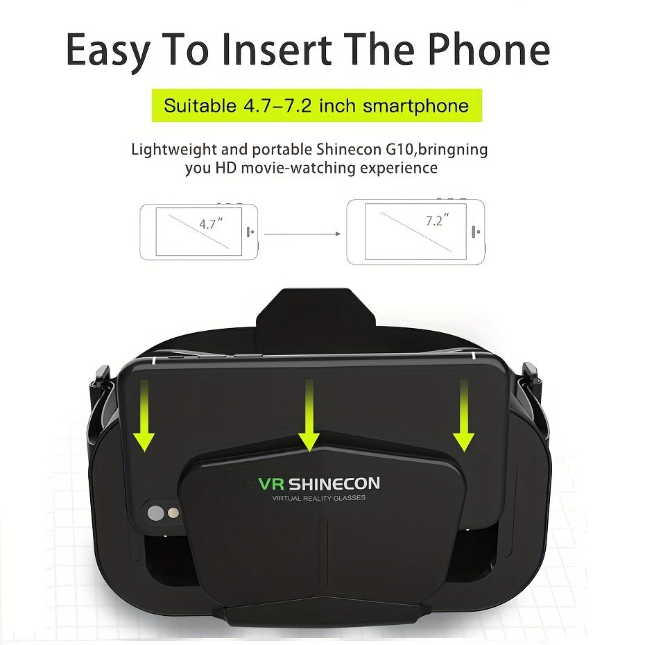 3D VR Headset for iPhone and Android Phones with Controllers and Binocular Lenses